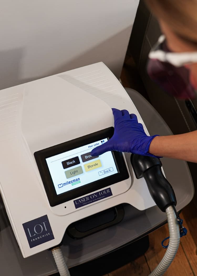 Laser On Tour use high powered portable laser hair removal machines which utilise the latest DIODE ICE technology, this means we can treat all skin types safely and efficiently.